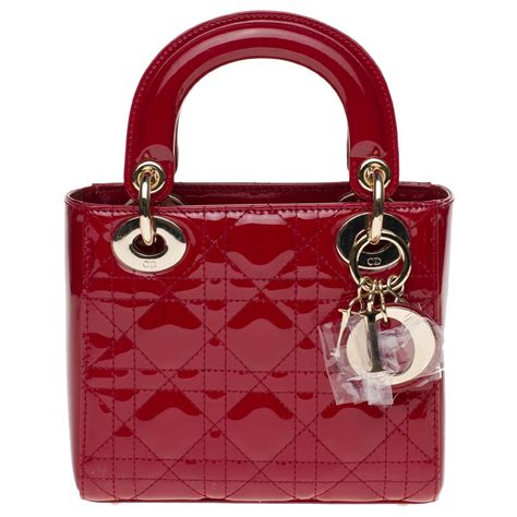 mini lady dior rouge|lady dior small size.